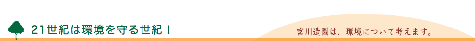 21世紀は環境を守る世紀！